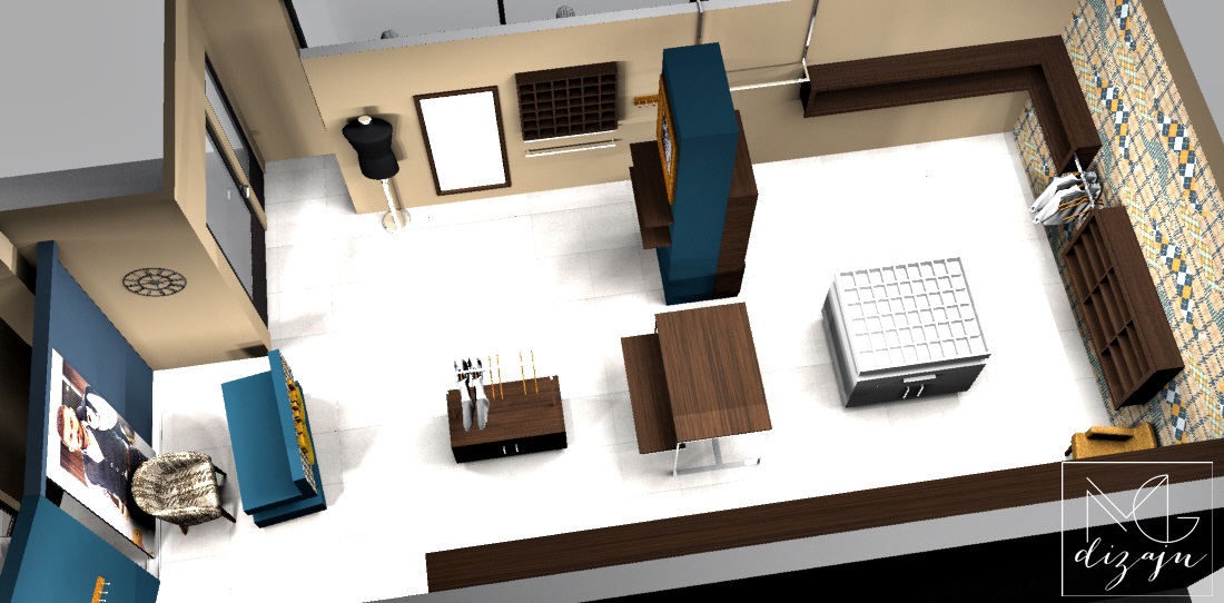 novi raspored sa stolom satini za mail